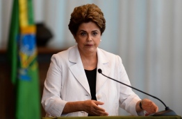 The final phase of the impeachment process against Rousseff will begin in the Brazilian senate on August 25. / AFP PHOTO / ANDRESSA ANHOLETE