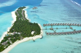 An aerial shot of Niyama Maldives.