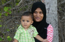 Afiya pictured with her son Ibthihaal.