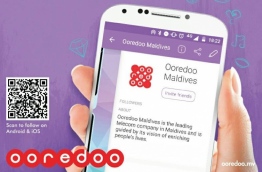 Poster advertising Ooredoo Maldives' Public Chat on the Viber mobile application. PHOTO/OOREDOO MALDIVES
