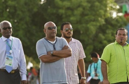 Former defence minister Ameen Faisal (2nd L).