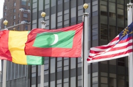 The Maldives flag hoisted over the UN Headquarters in New York. PHOTO/UN