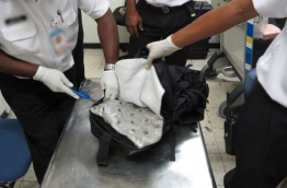 A bag full of drugs seized by the Maldives customs. PHOTO/CUSTOMS