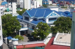 An aerial view of the Maldives Supreme Court in the capital Male. MIHAARU FILE PHOTO