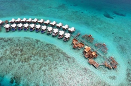 Aerial view of over-water villas being developed in K. Kohdhipparu. PHOTO/KOHDHIPPARU INVESTMENTS