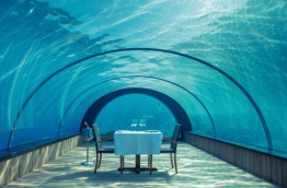 The world's largest underwater restaurant in Hurawalhi Island Resort. PHOTO/HURAWALHI
