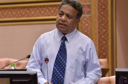 Eydhafushi MP Ahmed Saleem speaks at parliamentary session. PHOTO/MAJLIS