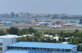 Aircrafts at Ibrahim Nasir International Airport. PHOTO: MOHAMED SHARUHAAN/MIHAARU
