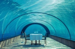 The world's largest underwater restaurant in Hurawalhi Island Resort. PHOTO/HURAWALHI