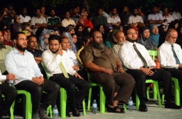 Members of Adhaalath Party at a rally of Maldives United Opposition. PHOTO/ADHAALATH PARTY