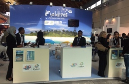 A Maldives' stall at a travel and tourism fair. PHOTO/MMPRC