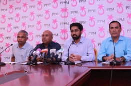 Home Minister Azleen Ahmed (R-2) at a PPM Press Conference. PHOTO/PPM