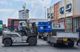 Cargo clearing at Maldives Ports Ltd (MPL). FILE PHOTO: NISHAN ALI/MIHAARU