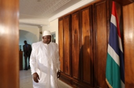 Gambia's new President Adama Barrow demanded "loyalty" from the armed forces on January 19 as he took the oath of office in Senegal in a standoff with Yahya Jammeh, the longtime leader refusing to step down after his election defeat. / AFP PHOTO / SENEGALESE PRESIDENCY / Handout / RESTRICTED TO EDITORIAL USE - MANDATORY CREDIT "AFP PHOTO / SENEGALESE PRESIDENCY" - NO MARKETING NO ADVERTISING CAMPAIGNS - DISTRIBUTED AS A SERVICE TO CLIENTS