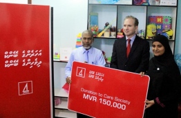 BML donates MVR 150,000 to Care Society to aid children and people with special needs. PHOTO/BML