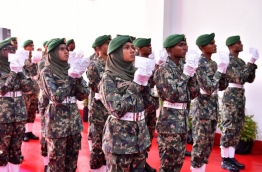 MNDF soldiers taking their oaths. FILE PHOTO/PRESIDENT'S OFFICE