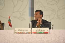 Former President Nasheed pictured at a conference. FILE PHOTO/PRESIDENT'S OFFICE