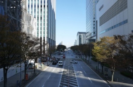 A street in Yokohama City, Japan.