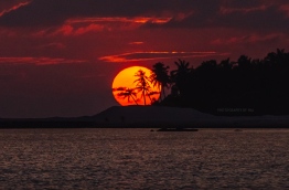 Sunset over Feydhoo island in Addu atoll. PHOTO/AISHATH NAJ