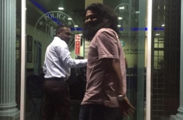 Afraath arrested and taken to Maldives Police Service Headquarters late Friday night PHOTO:Social Media