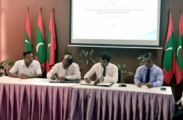Environment ministry signs agreements to award provision of water supply in two islands, and establishment of sewerage systems in four islands to contractors.