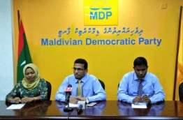 Members of MDP Health and welfare committee in a press conference