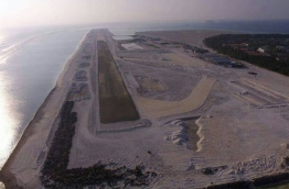 Aerial view of domestic airport developed in Dh. Kudahuvadhoo. PHOTO/DHAALU AIRPORT