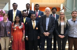 Members of the Maldives' opposition pose for picture with German diplomats during their trip to Berlin, Germany. PHOTO/ABDULLA SHAHID