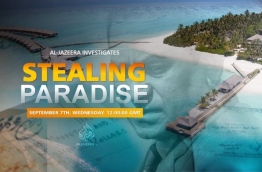 Teaser poster of Al-Jazeera's documentary "Stealing paradise"