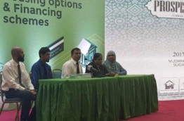HDFC officials at press conference regarding sales of Islamic bonds. PHOTO/HDFC