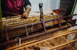 Mat-weaving in GDh Gaddhoo. PHOTO/AISHATH NAJ