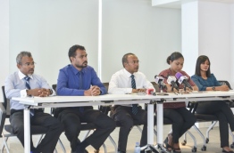 Press conference held by Nasheed's lawyers PHOTO:Hussain Waheed/Mihaaru