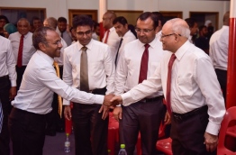 Former President Maumoon among with the top opposition leaders PHOTO:Hussain Waheed/Mihaaru