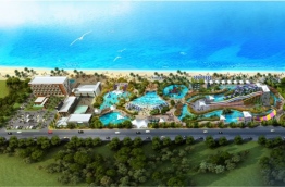 A digital drawing of the water theme park to be developed in Hulhumale