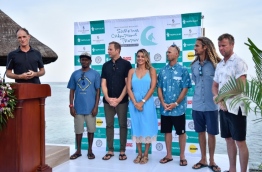 During the opening ceremony of the Surfing Champions Trophy 2017 hosted by Four Seasons Kuda Huraa. PHOTO: HUSSAIN WAHEED/MIHAARU
