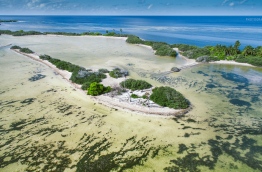 Aerial shot of Kabohera (Skull Island), Addu Atoll. PHOTO/AISHATH NAJ