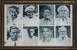 Portraits of famous Adduans, with Abeyyaage Ibrahim Didi top-right. PHOTO/AISHATH NAJ