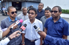 The four members who lost their seats following Supreme Court's ruling, speaking to the press. PHOTO / MIHAARU