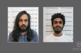 Mohamed Saaz (R),, 21, of Thaa atoll Kinbidhoo island, and Afrah Abdul Razzaq, 21, of capital Male: the two are wanted in connection to the murder of Mohamed Anas in July 2017. PHOTO/POLICE