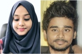 Fathmath Sama, 18 (L) and Ahmed Hamin, 21 (R) - the two individuals who passed away after experiencing chest pains whilst under the influence of illicit substances --