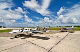 Aircraft used for training at the Asian Academy of Aeronautics (AAA) pictured in Gan International Airport. PHOTO/AAA