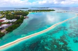 Aerial view of K. Himmafushi lagoon. PHOTO/HOUSING MINISTRY