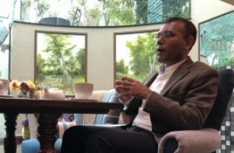 Former president Mohamed Nasheed gives interview to Mihaaru in London. PHOTO/MIHAARU