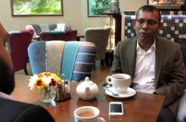 Former president Mohamed Nasheed gives interview to Mihaaru in London. PHOTO/MIHAARU