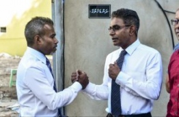 Lawyer Ibrahim Riffath (L) pictured with MP Mohamed Waheed. PHOTO: HUSSAIN WAHEED/MIHAARU