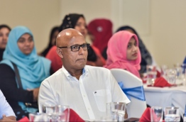 Ahmed Nashid pictured at a ceremony. FILE PHOTO/MIHAARU