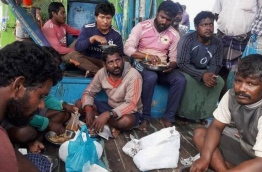 Some of the fishermen who were rescued after Cyclone Ockhi in December 2017.