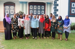 First lady Fathimath Ibrahim with principals of Male schools