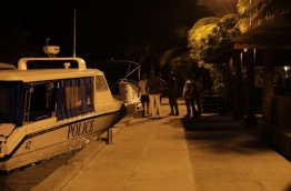 The police and customs investigation team leaving Paradise Island Resort after its second attempt at raiding resorts owned by Villa Company on January 19, 2018. PHOTO / MIHAARU
