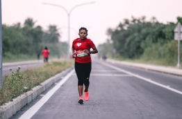 A TFG Long Run participant in the "Run in Laamu" event. PHOTO/TFG